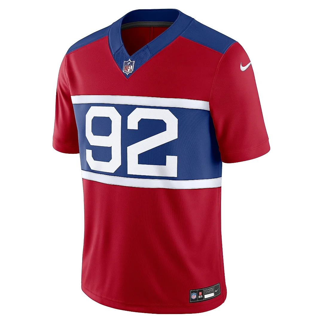 Zennovawear Men's New York Giants Michael Strahan Century Red Alternate Vapor F.U.S.E. Retired Player Limited Jersey