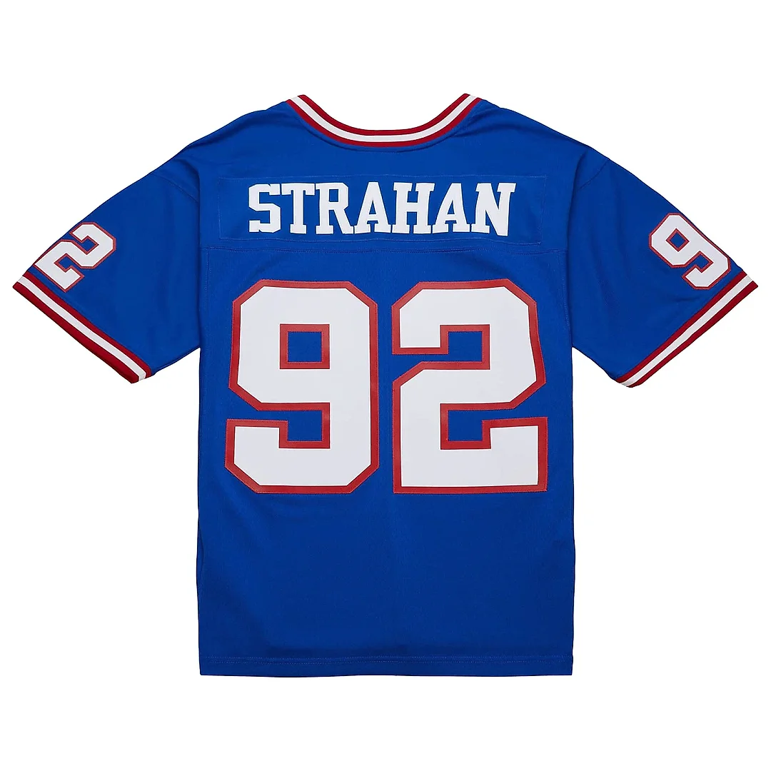 Zennovawear Men's New York Giants Michael Strahan Mitchell & Ness Royal Big & Tall 1993 Retired Player Jersey