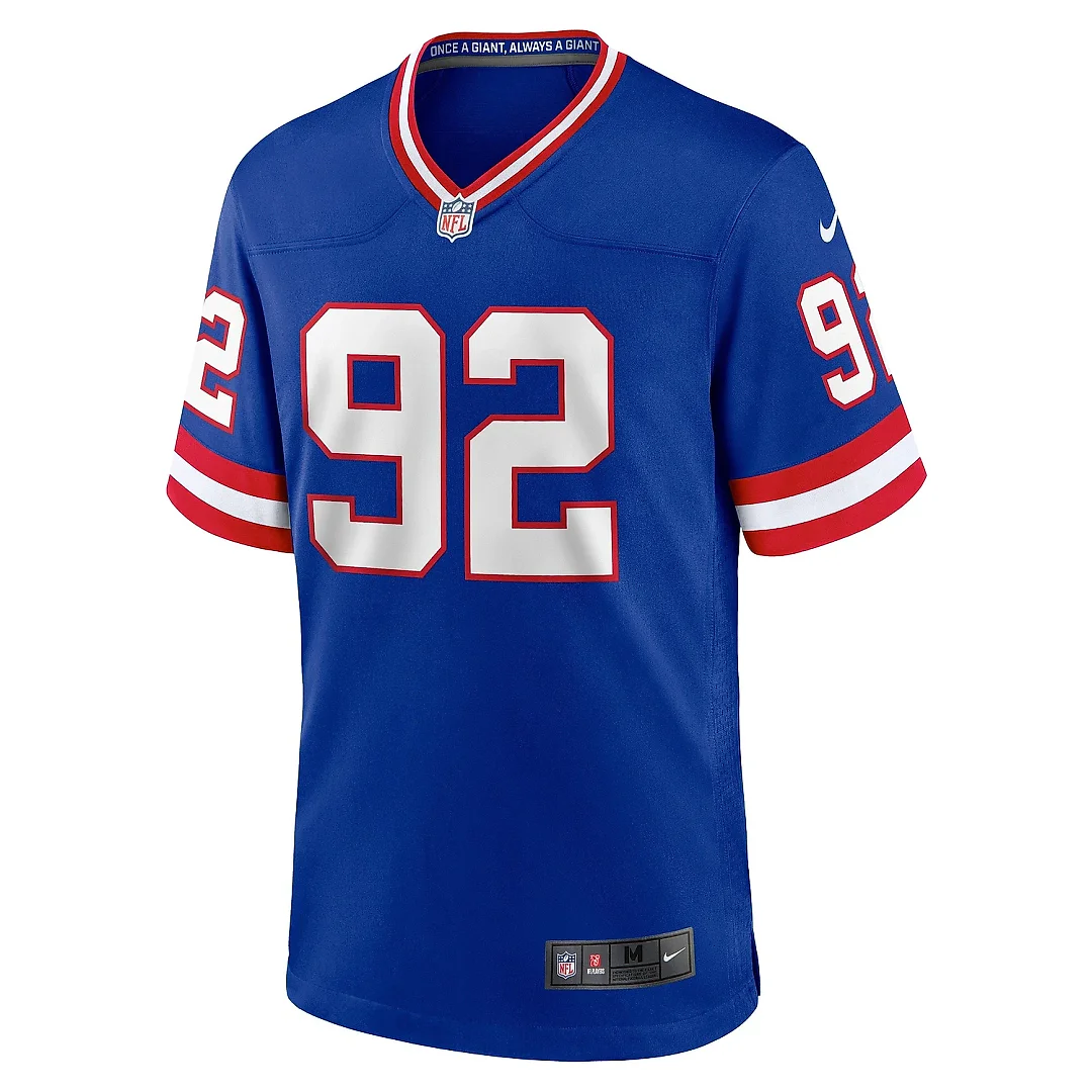 Zennovawear Men's New York Giants Michael Strahan Royal Classic Retired Player Game Jersey