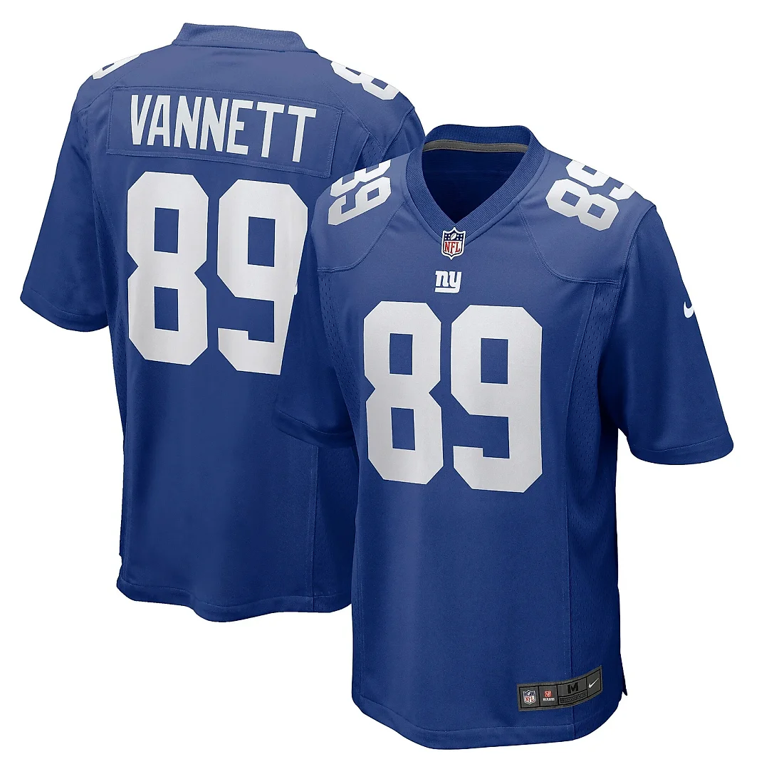 Zennovawear Men's New York Giants Nick Vannett Royal Home Game Player Jersey
