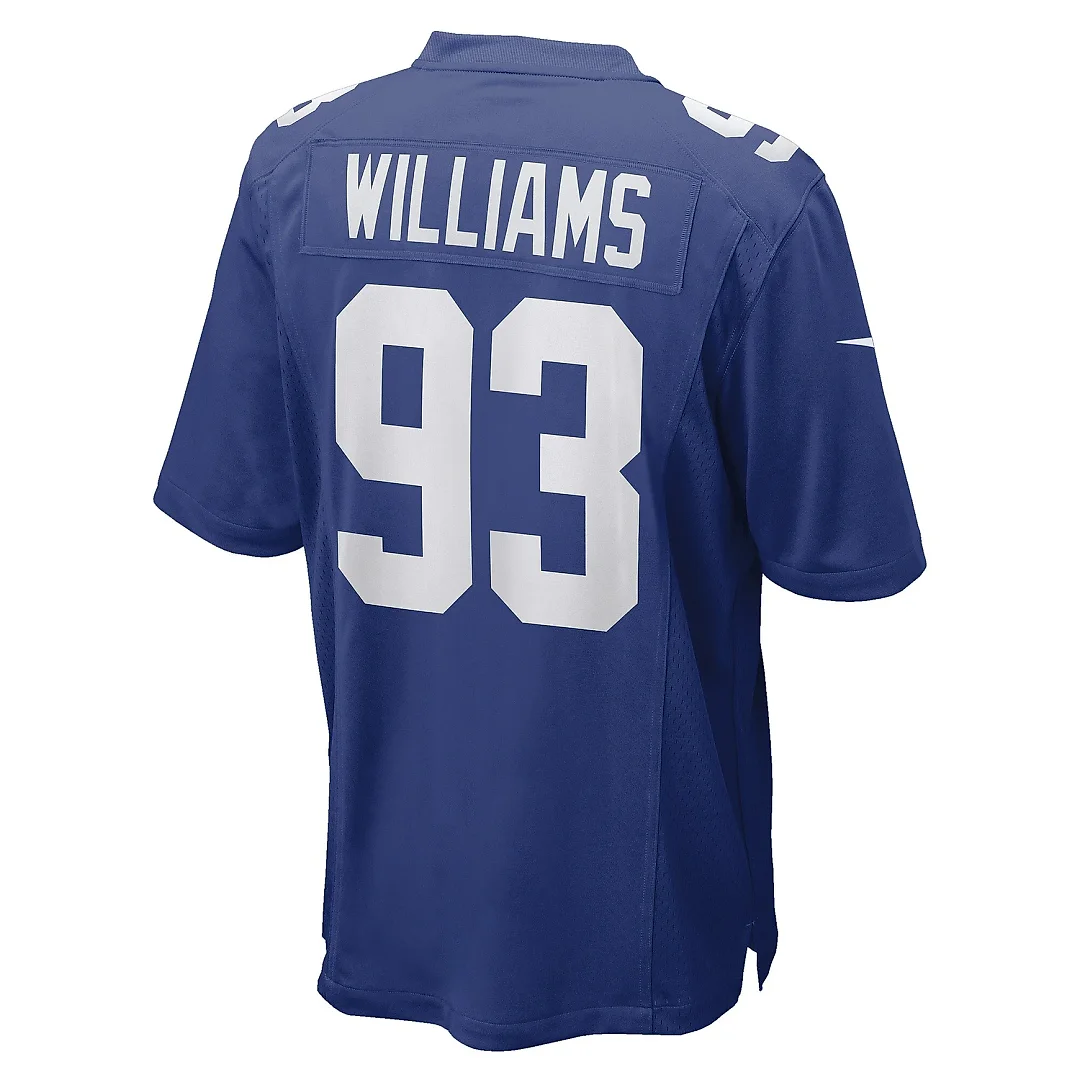 Zennovawear Men's New York Giants Nick Williams Royal Game Player Jersey
