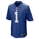 Zennovawear Men's New York Giants Number 1 Dad Royal Game Jersey