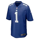 Zennovawear Men's New York Giants Number 1 Groom Royal Game Jersey