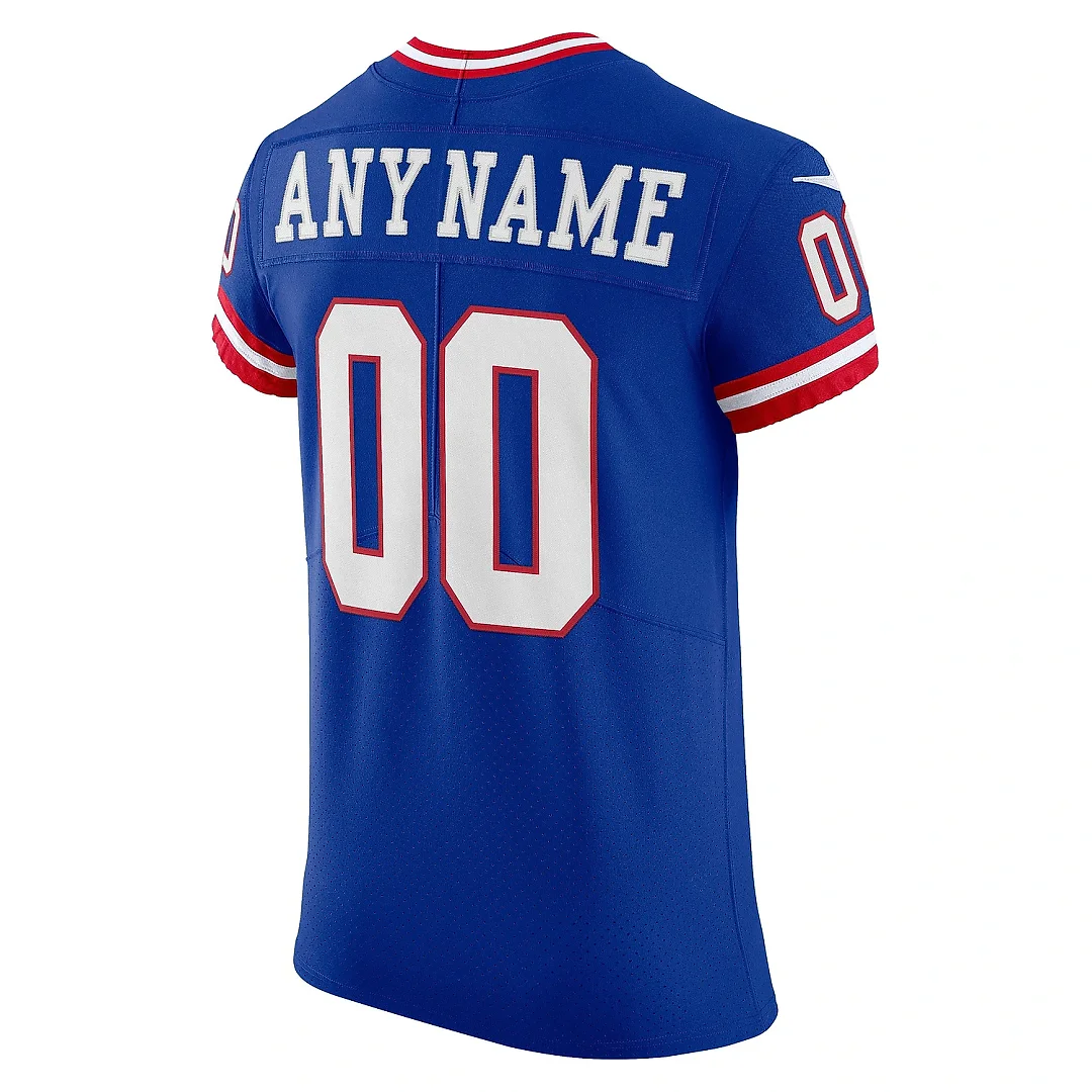Zennovawear Men's New York Giants Royal Classic Vapor Elite Custom Jersey