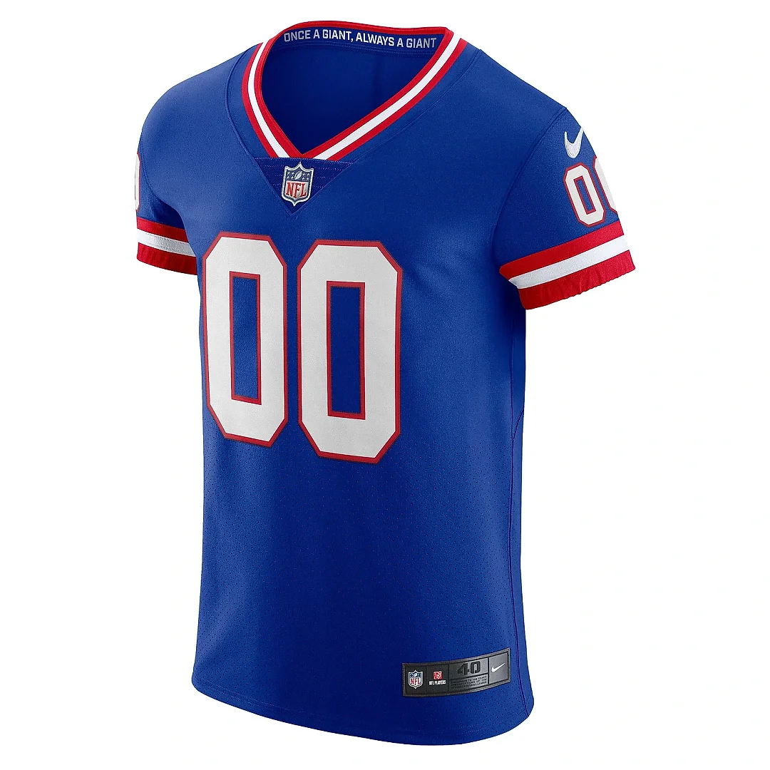 Zennovawear Men's New York Giants Royal Classic Vapor Elite Custom Jersey