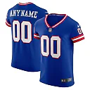 Zennovawear Men's New York Giants Royal Classic Vapor Elite Custom Jersey