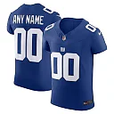 Zennovawear Men's New York Giants Royal Vapor F.U.S.E. Elite Custom Jersey