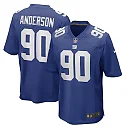 Zennovawear Men's New York Giants Ryder Anderson Royal Game Player Jersey