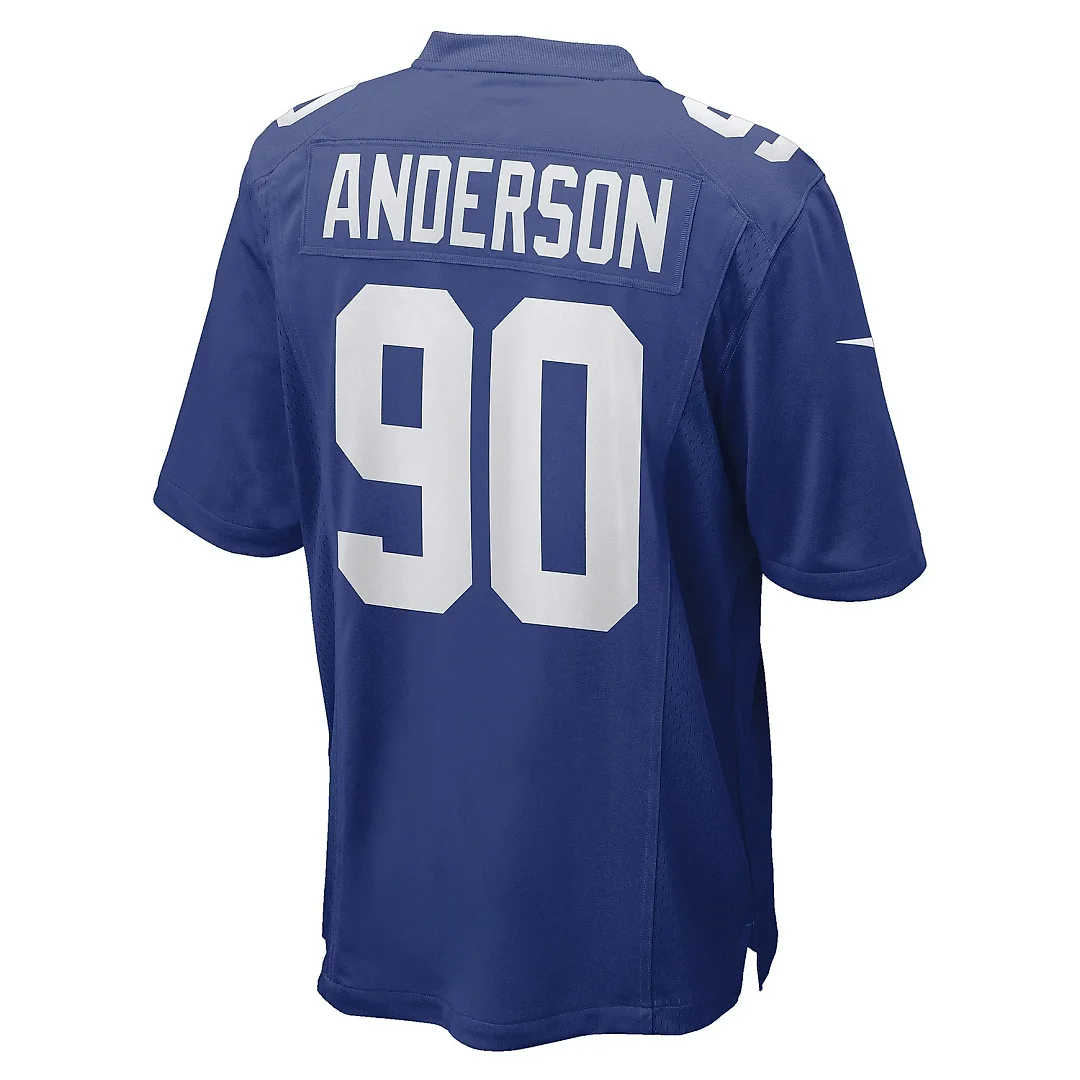 Zennovawear Men's New York Giants Ryder Anderson Royal Game Player Jersey