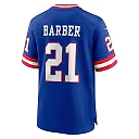 Zennovawear Men's New York Giants Tiki Barber Royal Classic Retired Player Game Jersey