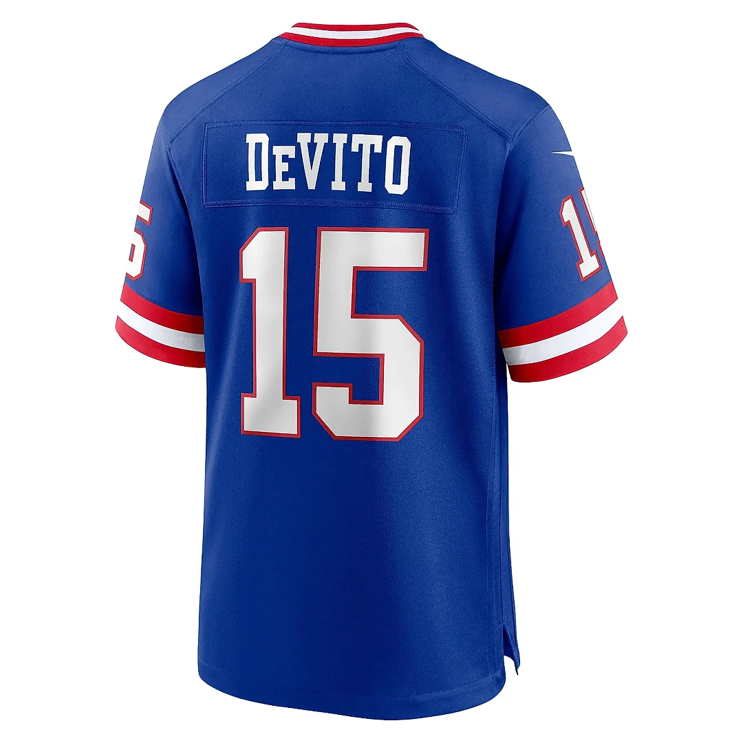 Zennovawear Men's New York Giants Tommy DeVito Royal Alternate Player Game Jersey