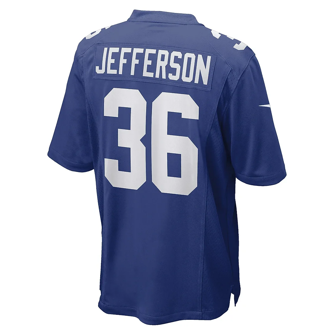 Zennovawear Men's New York Giants Tony Jefferson Royal Game Player Jersey