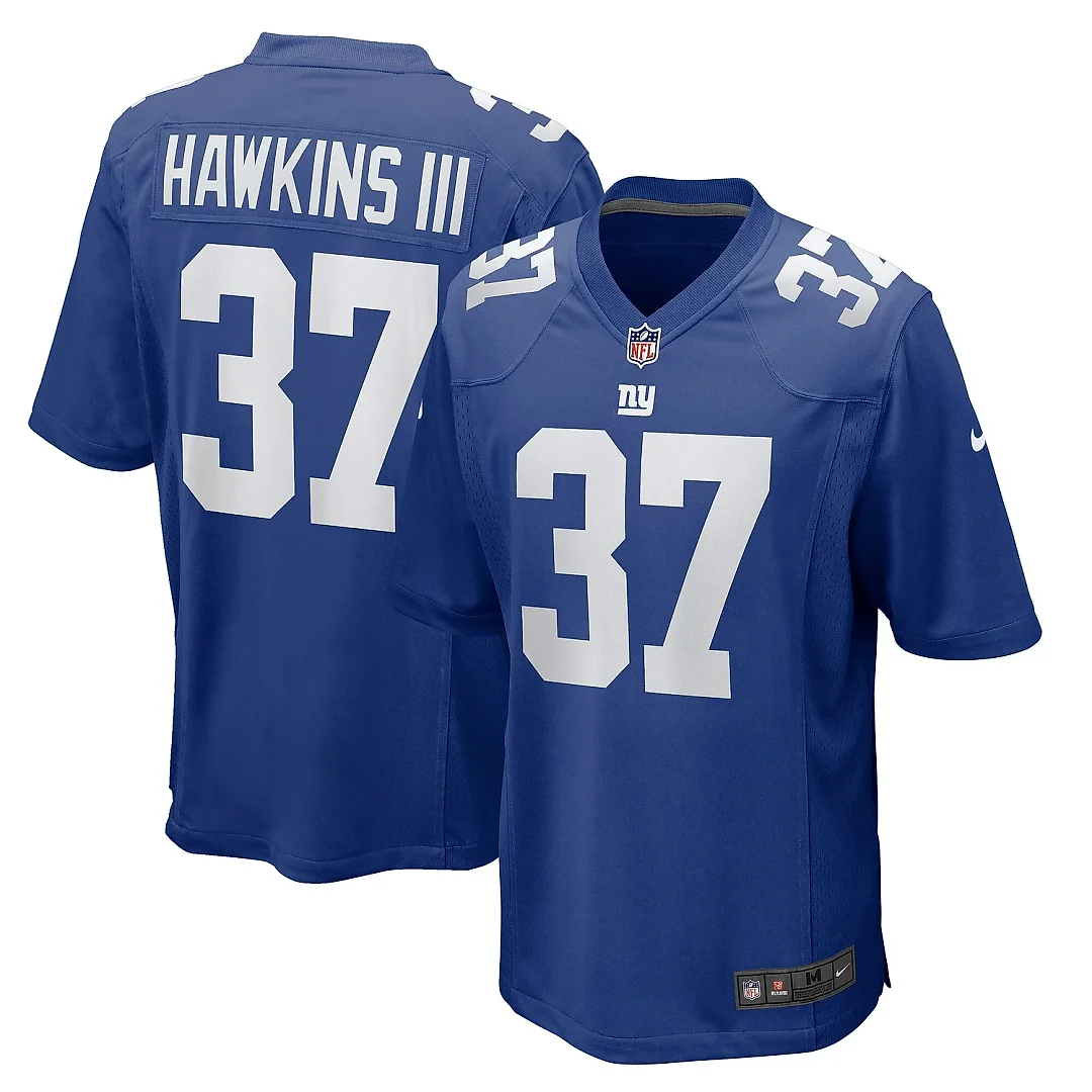 Zennovawear Men's New York Giants Tre Hawkins Royal Game Jersey