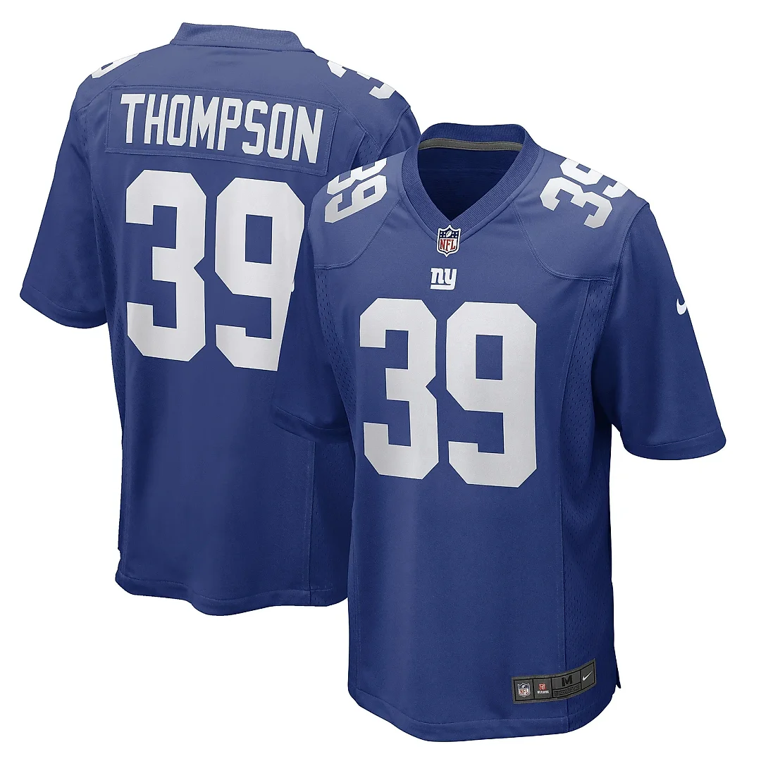 Zennovawear Men's New York Giants Trenton Thompson Royal Game Player Jersey