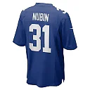 Zennovawear Men's New York Giants Tyler Nubin Royal Team Game Jersey