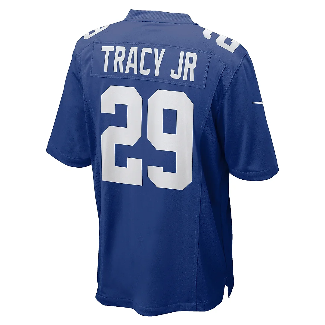 Zennovawear Men's New York Giants Tyrone Tracy Jr. Royal Team Game Jersey