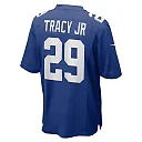 Zennovawear Men's New York Giants Tyrone Tracy Jr. Royal Team Game Jersey