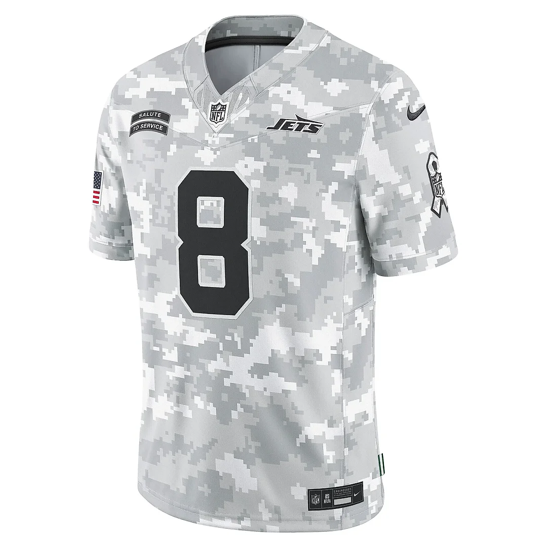 Zennovawear Men's New York Jets Aaron Rodgers Arctic Camo 2024 Salute to Service Limited Jersey