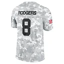 Zennovawear Men's New York Jets Aaron Rodgers Arctic Camo 2024 Salute to Service Limited Jersey