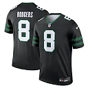 Zennovawear Men's New York Jets Aaron Rodgers Black Alternate Legend Player Performance Top
