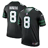 Zennovawear Men's New York Jets Aaron Rodgers Black Alternate Legend Player Performance Top