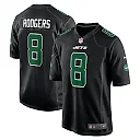Zennovawear Men's New York Jets Aaron Rodgers Black Fashion Game Jersey