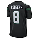 Zennovawear Men's New York Jets Aaron Rodgers Black Game Jersey