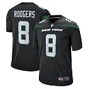 Zennovawear Men's New York Jets Aaron Rodgers Black Game Jersey