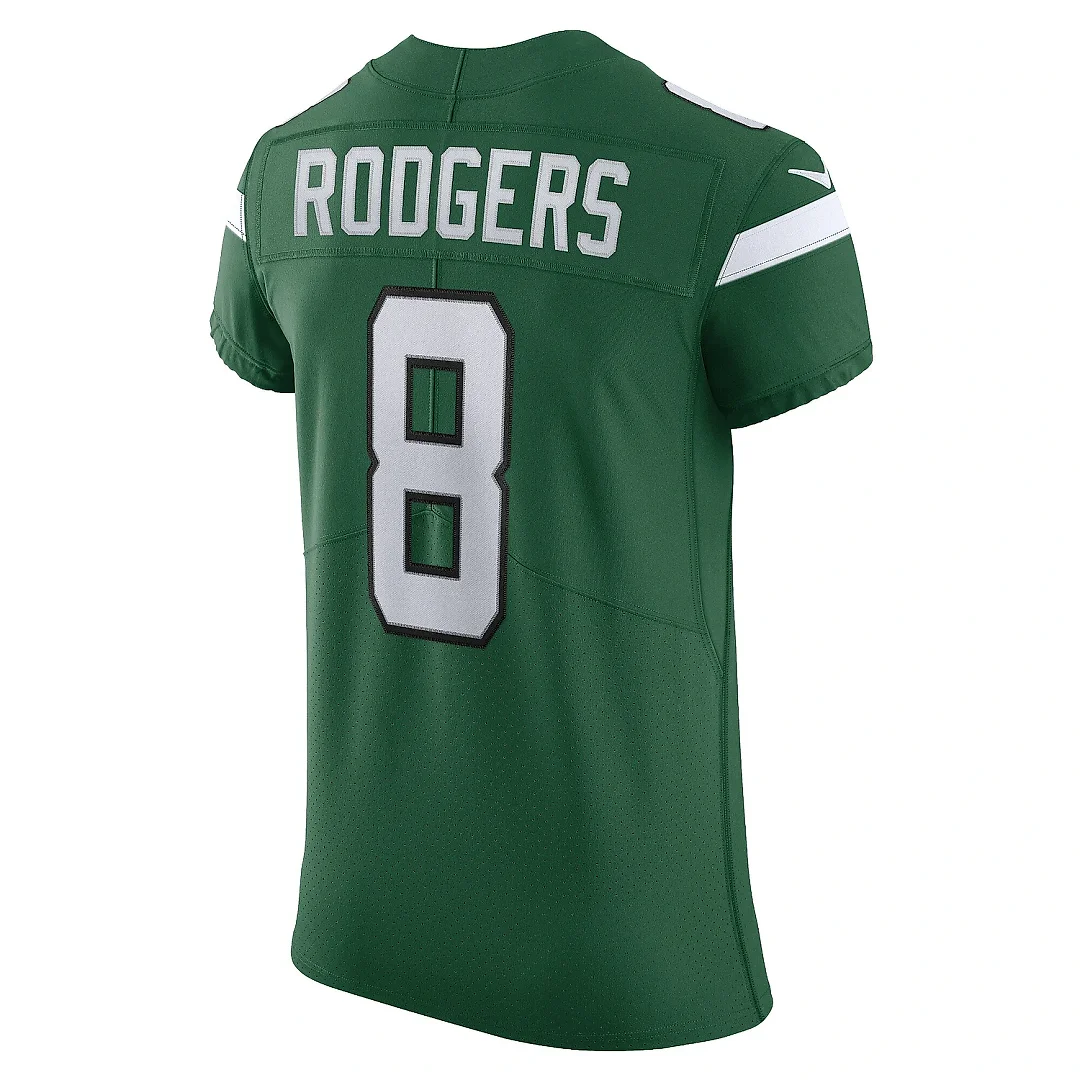 Zennovawear Men's New York Jets Aaron Rodgers Gotham Green Alternate Vapor F.U.S.E. Elite Jersey