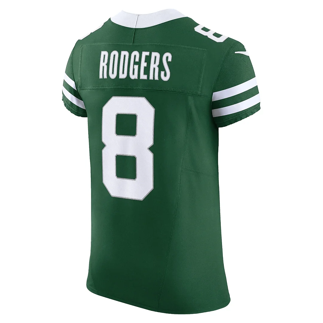 Zennovawear Men's New York Jets Aaron Rodgers Gotham Green Vapor F.U.S.E. Elite Jersey