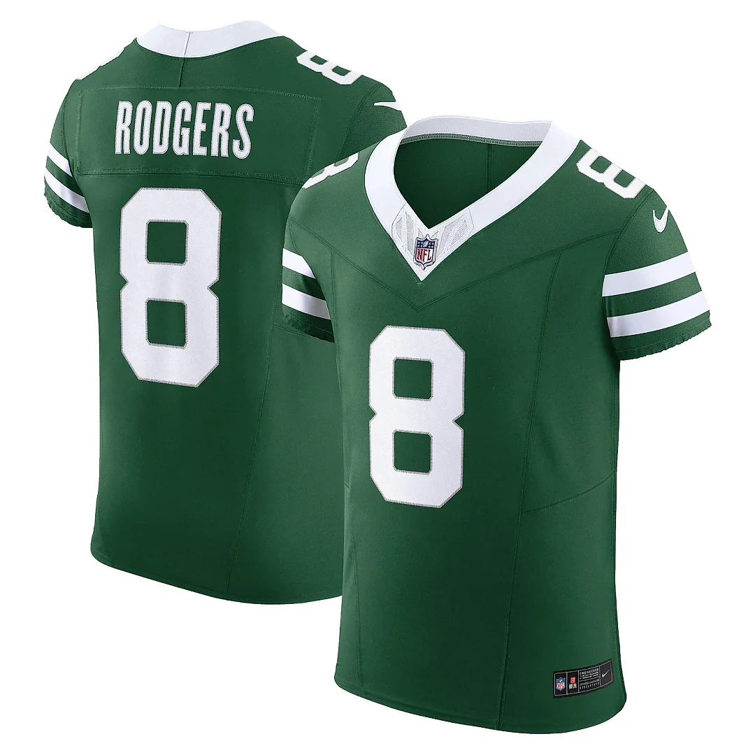 Zennovawear Men's New York Jets Aaron Rodgers Gotham Green Vapor F.U.S.E. Elite Jersey