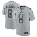 Zennovawear Men's New York Jets Aaron Rodgers Heather Gray Atmosphere Fashion Game Jersey