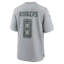 Zennovawear Men's New York Jets Aaron Rodgers Heather Gray Atmosphere Fashion Game Jersey