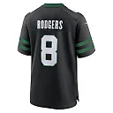 Zennovawear Men's New York Jets Aaron Rodgers Legacy Black Alternate Game Jersey