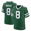 Zennovawear Men's New York Jets Aaron Rodgers Legacy Green Game Jersey