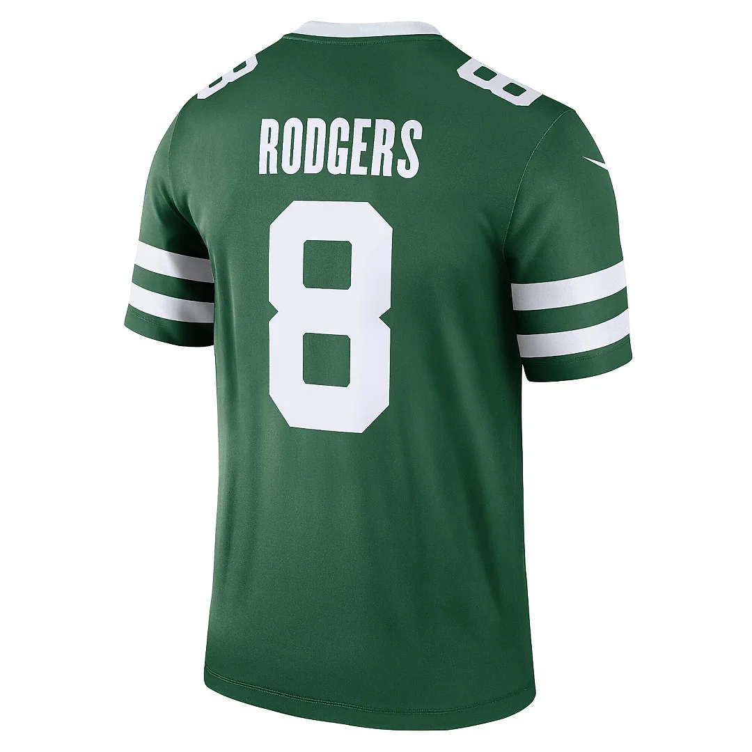 Zennovawear Men's New York Jets Aaron Rodgers Legacy Green Legend Player Performance Top