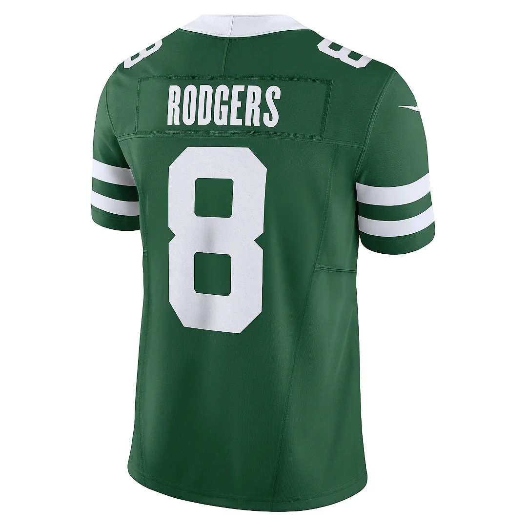 Zennovawear Men's New York Jets Aaron Rodgers Legacy Green Vapor F.U.S.E. Limited Jersey