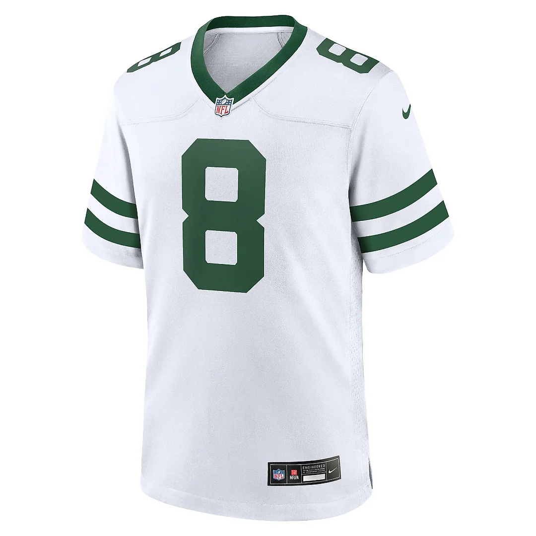 Zennovawear Men's New York Jets Aaron Rodgers Legacy White Game Jersey