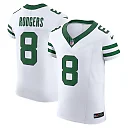 Zennovawear Men's New York Jets Aaron Rodgers Legacy White Vapor F.U.S.E. Elite Jersey