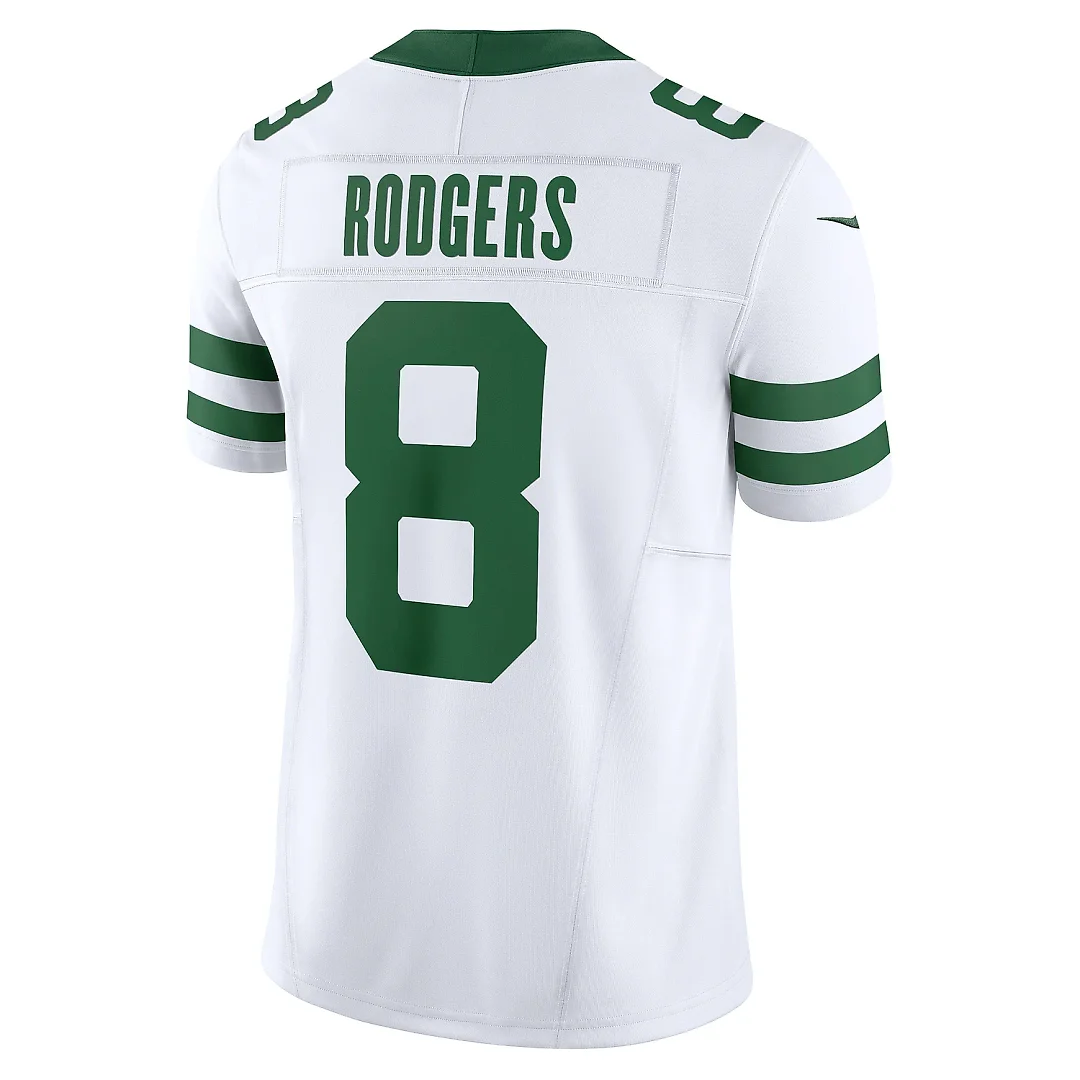 Zennovawear Men's New York Jets Aaron Rodgers Legacy White Vapor F.U.S.E. Limited Jersey