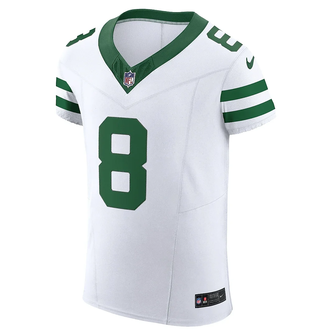 Zennovawear Men's New York Jets Aaron Rodgers Legacy White Vapor F.U.S.E. Elite Jersey