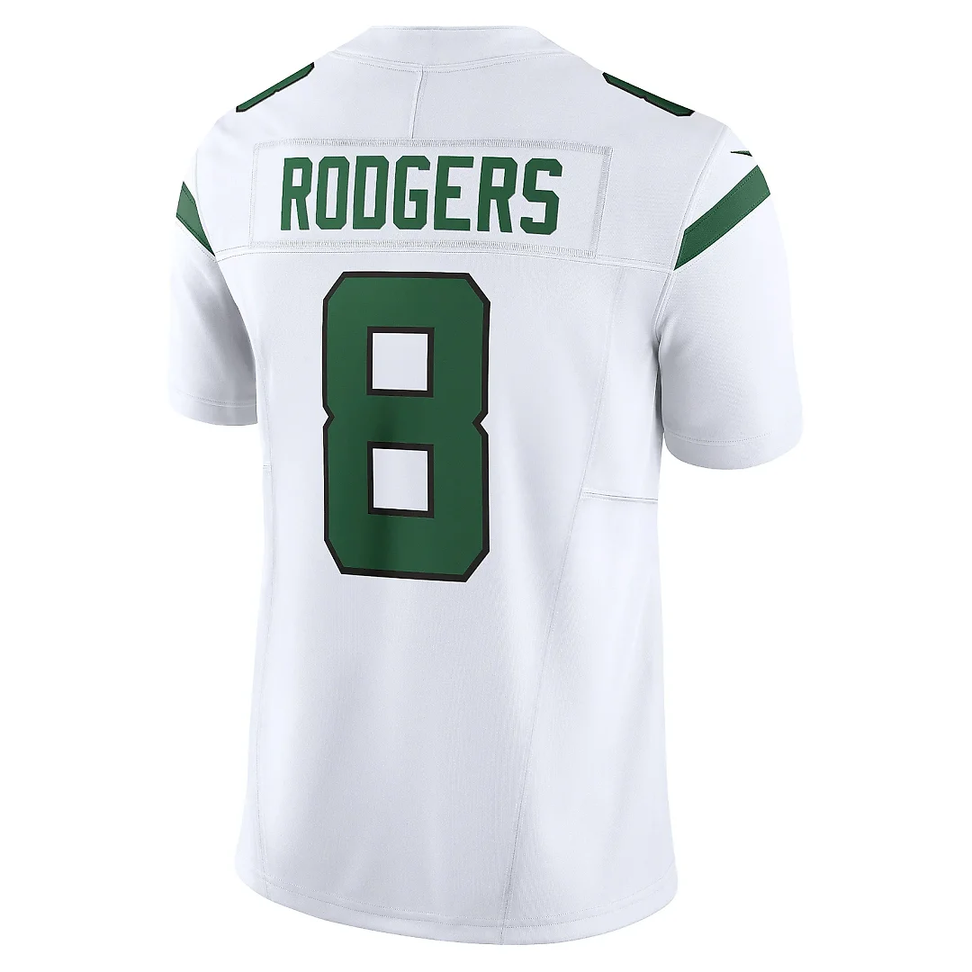 Zennovawear Men's New York Jets Aaron Rodgers Spotlight White Vapor F.U.S.E. Limited Jersey