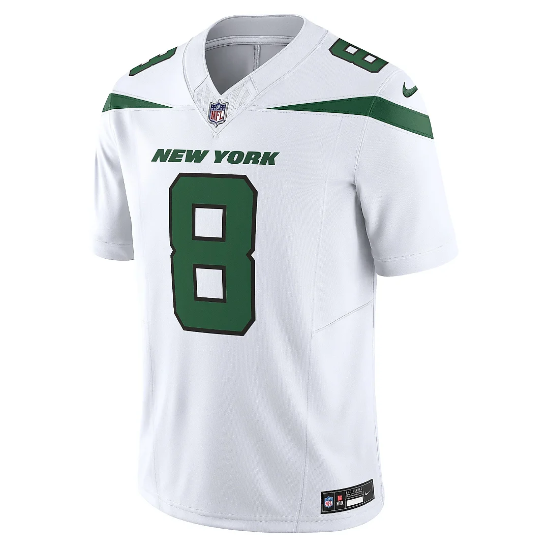 Zennovawear Men's New York Jets Aaron Rodgers Spotlight White Vapor F.U.S.E. Limited Jersey