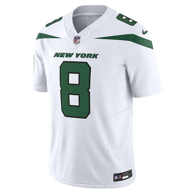 Zennovawear Men's New York Jets Aaron Rodgers Spotlight White Vapor F.U.S.E. Limited Jersey
