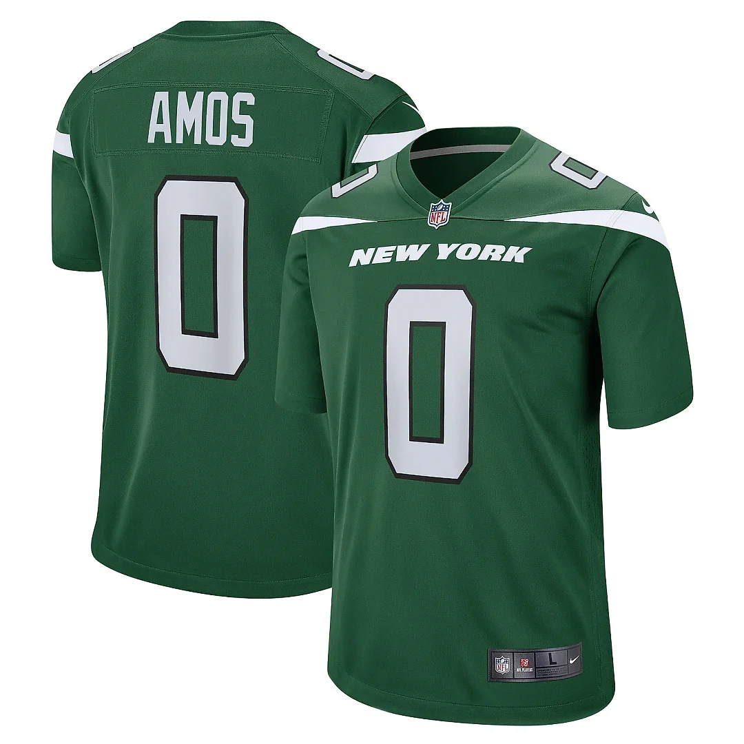 Zennovawear Men's New York Jets Adrian Amos Gotham Green Game Jersey