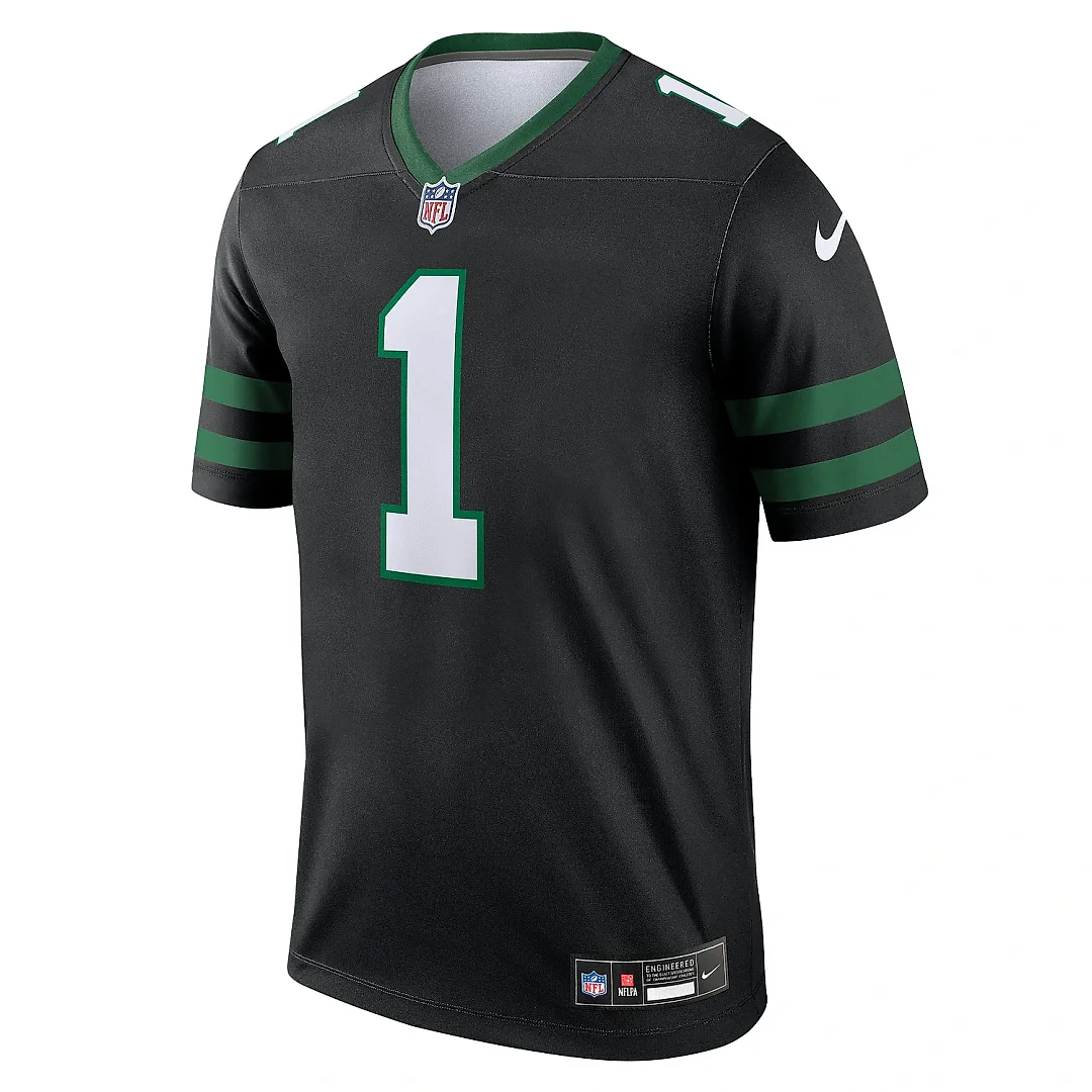 Zennovawear Men's New York Jets Ahmad Sauce Gardner Black Alternate Legend Player Performance Top