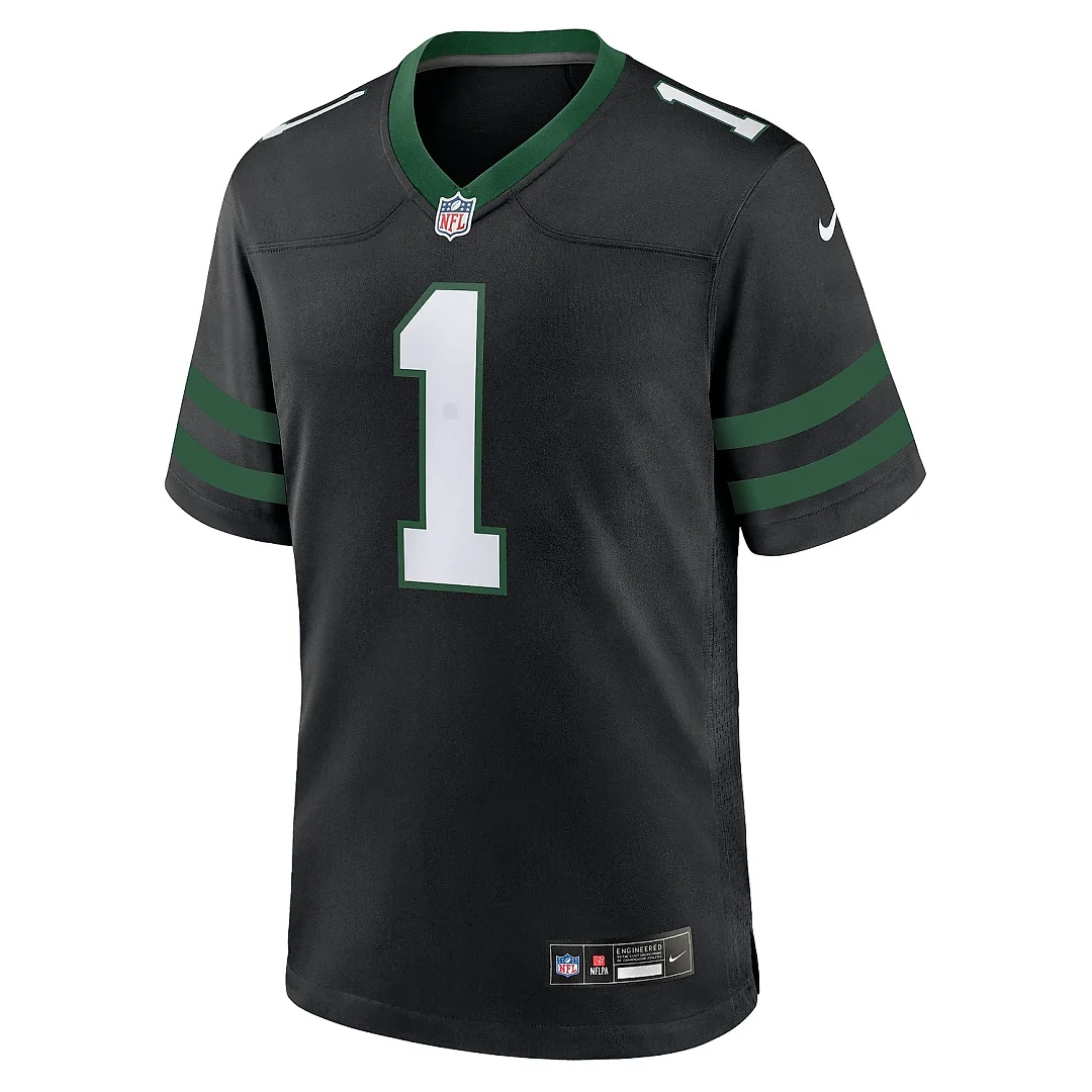 Zennovawear Men's New York Jets Ahmad Sauce Gardner Legacy Black Alternate Game Jersey