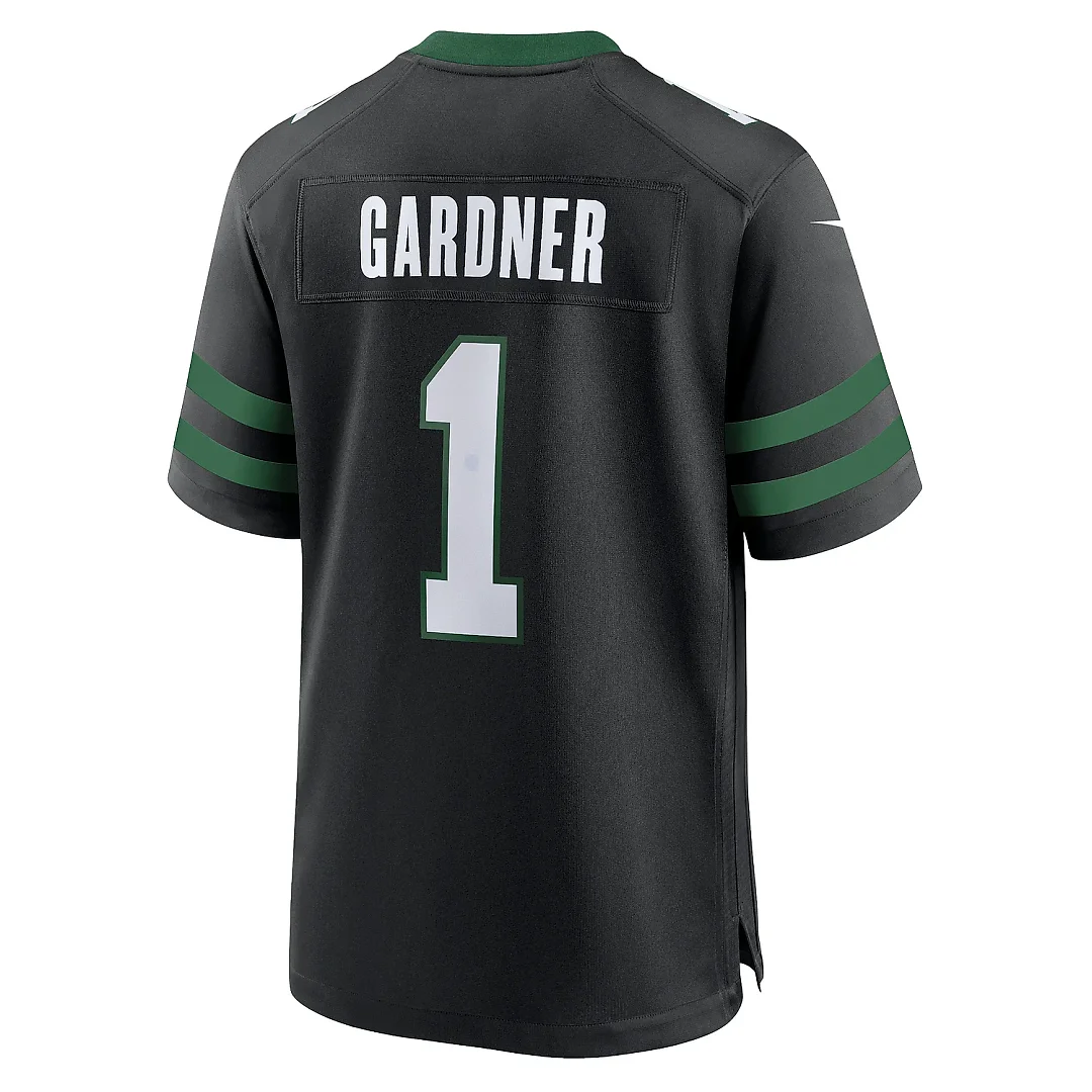 Zennovawear Men's New York Jets Ahmad Sauce Gardner Legacy Black Alternate Game Jersey