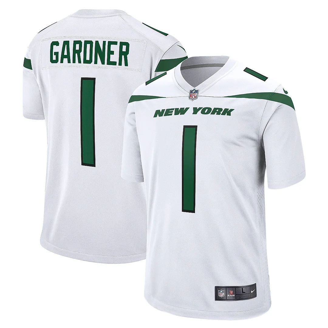 Zennovawear Men's New York Jets Ahmad Sauce Gardner White Player Game Jersey