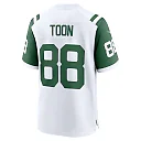 Zennovawear Men's New York Jets Al Toon White Classic Alternate Retired Player Game Jersey